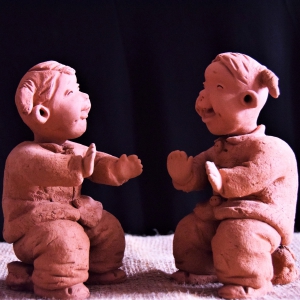 泥塑作品:童娃系列2